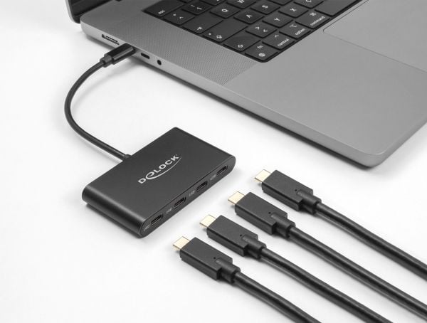 Delock - Hub - 10 Gbps - 4 x USB-C 3.2 Gen 2 - stasjonær
