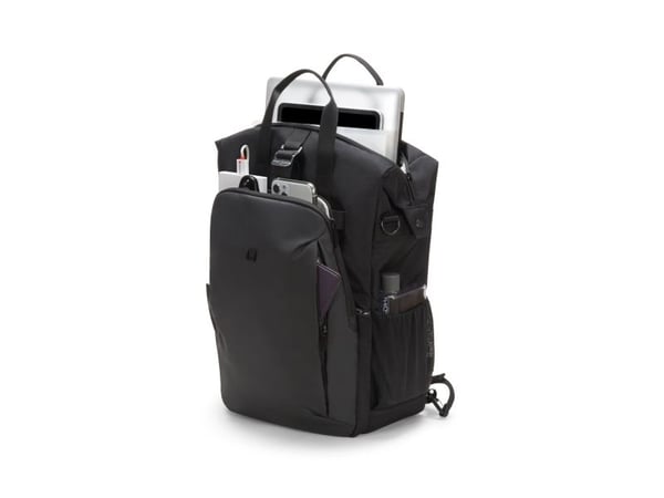 DICOTA Backpack Eco Dual GO - Ryggsäck för bärbar dator - upp till 15" - svart - för Microsoft Surface Laptop, Laptop Go, Laptop SE, Laptop Studio,...