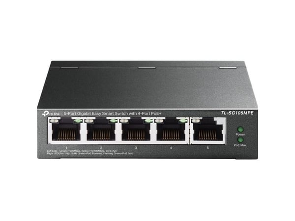 TP-Link TL-SG105MPE, L2, Gigabit Ethernet (10/100/1000), Strøm over Ethernet (PoE)