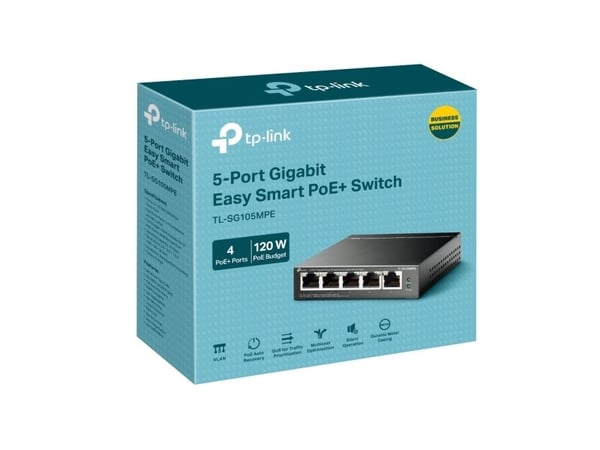 TP-Link TL-SG105MPE, L2, Gigabit Ethernet (10/100/1000), Strøm over Ethernet (PoE)