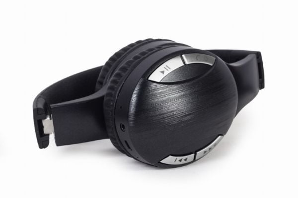 GMB Audio - Hodetelefoner med mikrofon - full størrelse - Bluetooth - trådløs, kablet - 3,5 mm jakk - svart