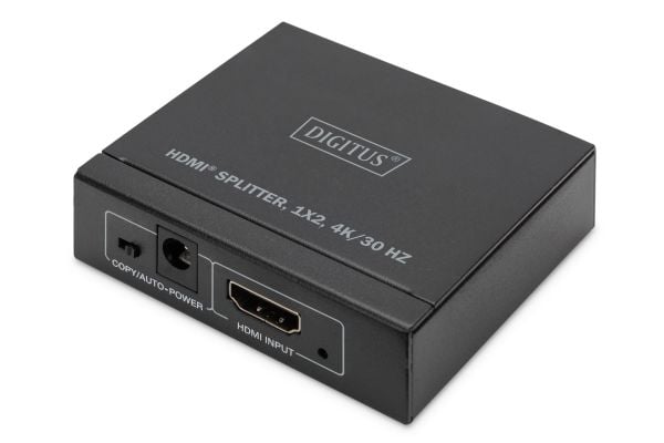 DIGITUS HDMI splitter 1x2 4K/30Hz svart