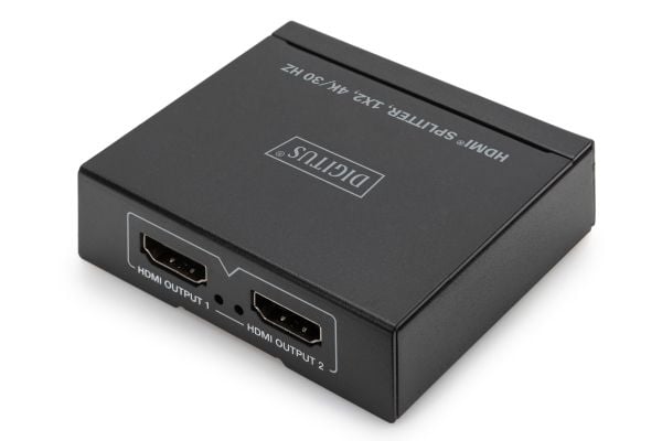 DIGITUS HDMI splitter 1x2 4K/30Hz svart