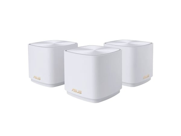 ASUS ZenWiFi XD4 Plus - Wifi-system - (3 routers) - upp till 4800 kvadratfot 1GbE - Wi-Fi 6 - Dubbelband