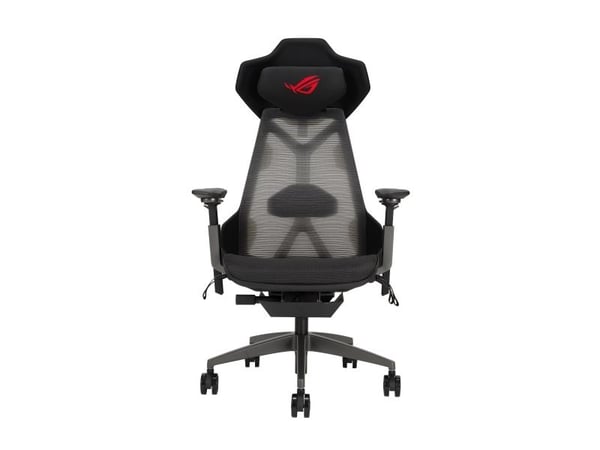 ASUS ROG Destrier Ergo - Spillestol - armlener - T-formet - tipping - roterende - aluminiumslegering - svart