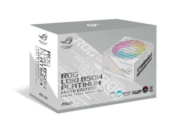NEZ Asus ROG Loki SFX-L 850W Platinum strømforsyning hvit utgave