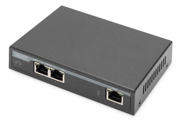 DIGITUS Extender 4PPoE 2-ports 60W 100m forlenger sort