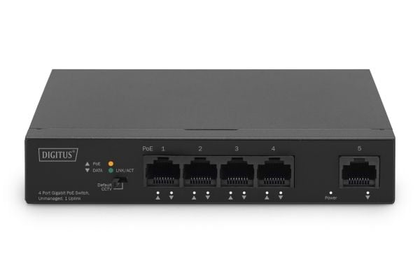 Digitus DN-95330-1, Hallitsematon, Gigabit Ethernet (10/100/1000), Power over Ethernet -tuki
