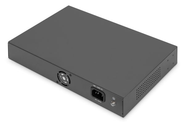DIGITUS - Switch - ikke-styrt - 16 x 10/100 (PoE) + 1 x 10/100/1000 (opplink) + 1 x 10/100/1000/SFP - rackmonterbar - PoE (185 W)