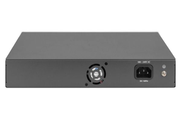 DIGITUS - Switch - ikke-styrt - 16 x 10/100 (PoE) + 1 x 10/100/1000 (opplink) + 1 x 10/100/1000/SFP - rackmonterbar - PoE (185 W)