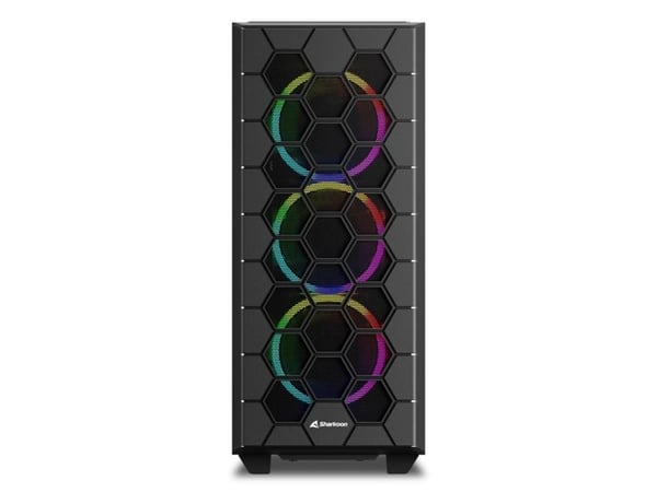Sharkoon Case RGB HEX ATX 1xGlass musta