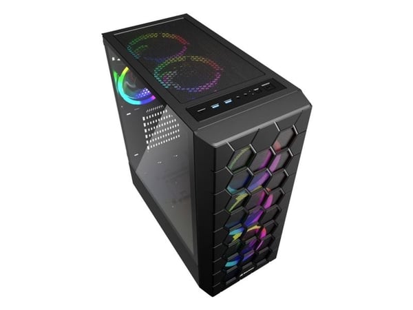 Sharkoon Case RGB HEX ATX 1xGlass musta