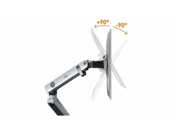 DURABLE SELECT PLUS - Monteringssett (leddarm, klemme, boltefeste) - for 2 LCD-skjermer - plastikk, aluminium, stål - sølv - skjermstørrelse: 17"-3...