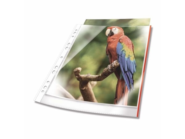 DURABLE PREMIUM - Arkbeskytter - for A4 (210 x 297 mm) - krystallklar, red edge (en pakke 25)