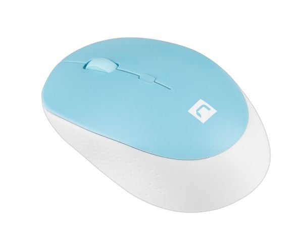 NATEC Harrier 2, Høyre hendt, Optisk, Bluetooth, 1600 DPI, Blå, Hvit