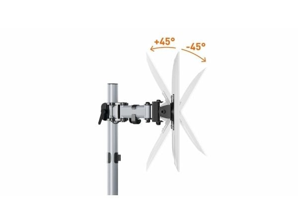 DURABLE bildskärmshållare SELECT för 2 mon. bord silver