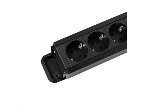 Bachmann PRIMO 2 ALU pistorasia, 3-suuntainen, musta, 2.0m, 1x USB A+C laturi