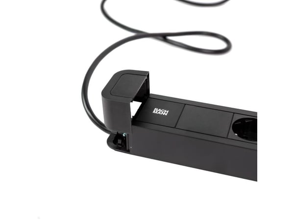 Bachmann PRIMO 2 ALU pistorasia, 3-suuntainen, musta, 2.0m, 1x USB A+C laturi