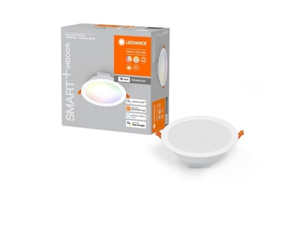 LEDVANCE SMART+ Wifi Spotlight Recess, Intelligent lysspot, Wi-Fi, Hvit, Polyamid, Polypropylen (PP), Polystyren (PS), 2700 K, 6500 K