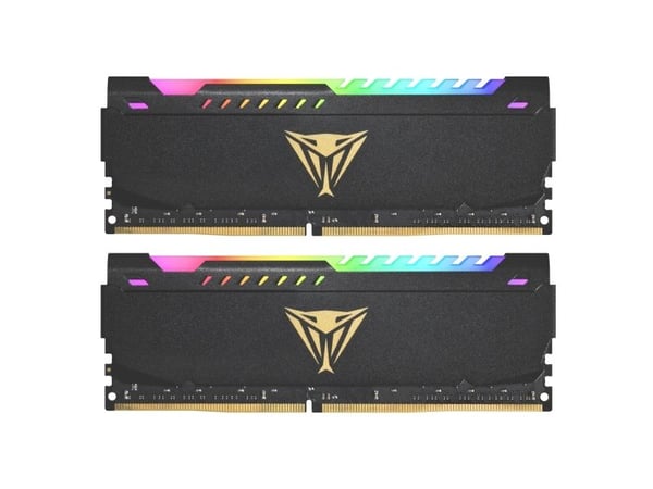Patriot Viper Steel RGB - DDR4 - sett - 16 GB: 2 x 8 GB - DIMM 288-pin - 3600 MT/s / PC4-28800 - CL18 - 1.35 V - ikke-bufret - ikke-ECC - svart