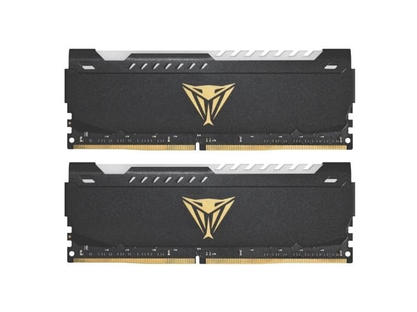 Patriot Viper Steel RGB - DDR4 - sett - 16 GB: 2 x 8 GB - DIMM 288-pin - 3600 MT/s / PC4-28800 - CL18 - 1.35 V - ikke-bufret - ikke-ECC - svart