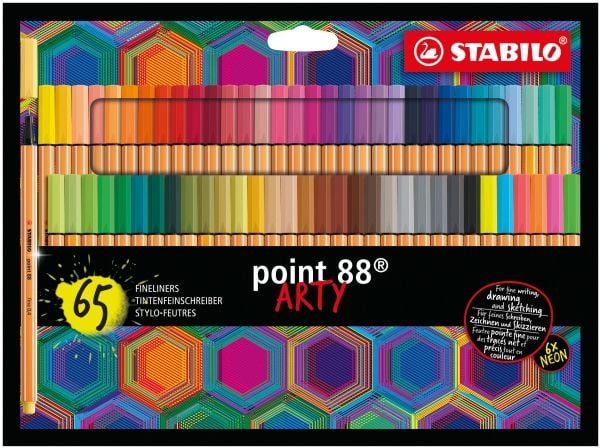 Stabilo Point 88 Arty Supersett - med 65 deler assorterte farger