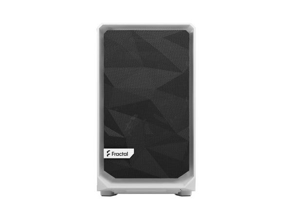 Fractal Design Meshify 2 Nano - Mini-ITX-tårn (herdet glass) - ingen strømforsyning (ATX) - hvit - USB/lyd