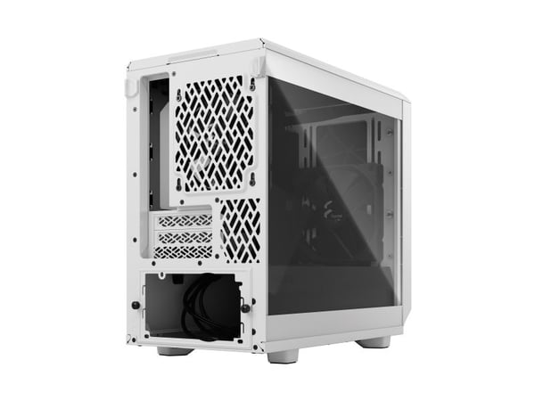 Fractal Design Meshify 2 Nano - Mini-ITX-tårn (herdet glass) - ingen strømforsyning (ATX) - hvit - USB/lyd