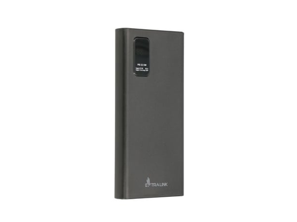 Extralink EPB-067B - Strømbank - 10000 mAh - 22.5 watt - 4.5 A - Fast Charge - 3 utgangskontakter (2 x 9-stifts USB-type A, USB-C) - svart