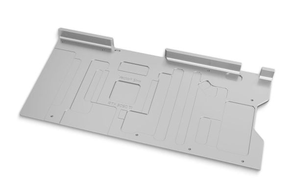 EK Water Blocks Quantum Vector2, Bagplade, Aluminium, Sølv, Strix/TUF RTX 3090 Ti, 133 mm, 282 mm