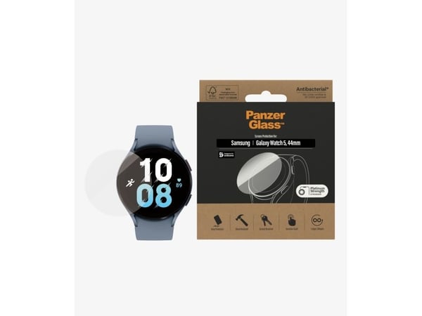 PanzerGlass - Skjermbeskyttelse for smart armbåndsur - glass - for Samsung Galaxy Watch5 (44 mm)
