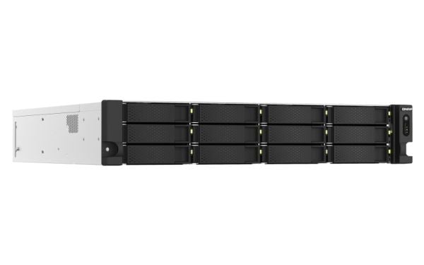 QNAP TS-h1887XU-RP, NAS, Teline ( 2U ), Intel Xeon E, E-2334, Musta, Valkoinen