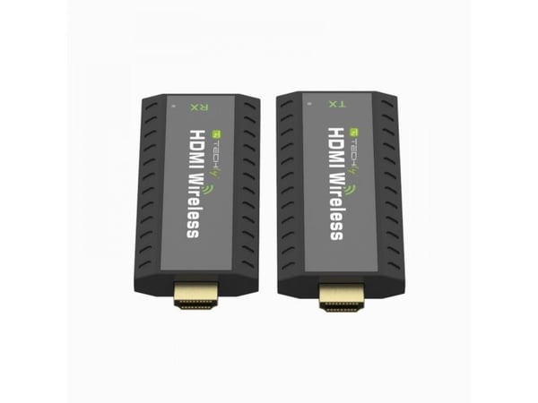 Techly IDATA HDMI-WL53, 1920 x 1080 piksler, AV-sender og -mottaker, 50 m, Trådløs, Sort, HDCP