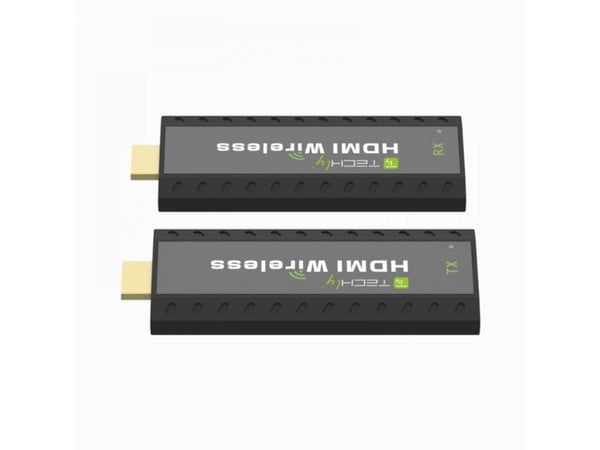 Techly IDATA HDMI-WL53, 1920 x 1080 piksler, AV-sender og -mottaker, 50 m, Trådløs, Sort, HDCP