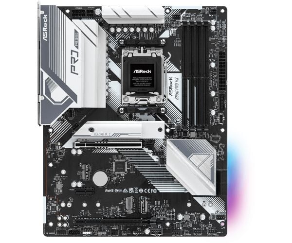 ASRock B650 Pro RS - Hovedkort - ATX - Socket AM5 - AMD B650 Chipset - USB-C 3.2 Gen 2x2, USB-C 3.2 Gen2, USB 3.2 Gen 2, USB 3.2 Gen 1 - 2.5 Gigabi...