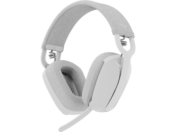 Logitech Zone Vibe Wireless - Hodesett - full størrelse - Bluetooth - trådløs - USB-C via Bluetooth-adapter - elfenbenshvit - Certified for Microso...