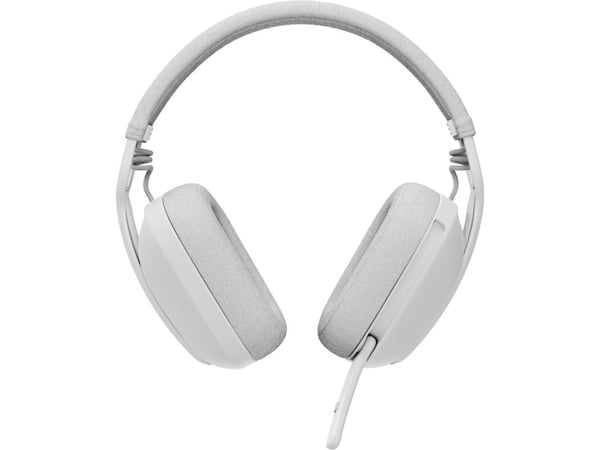 Logitech Zone Vibe Wireless - Hodesett - full størrelse - Bluetooth - trådløs - USB-C via Bluetooth-adapter - elfenbenshvit - Certified for Microso...