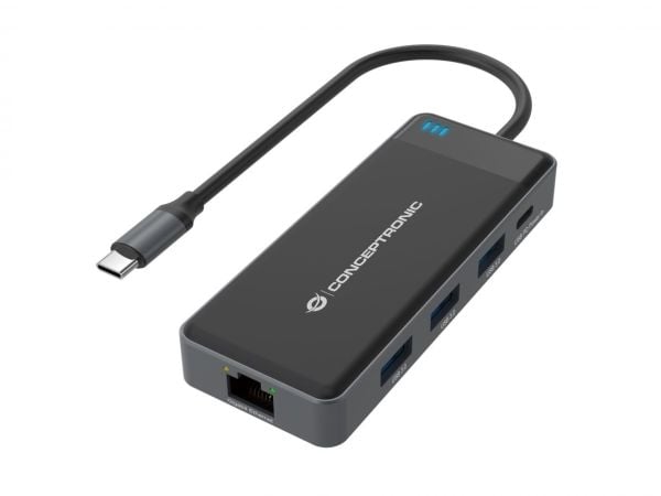 Conceptronic - Telakointiasema - USB-C - 2 x HDMI - GigE
