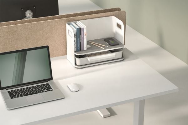 DIGITUS organizer med QI lader 22x40x29cm hvit