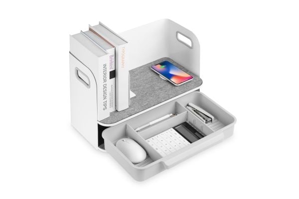 DIGITUS organizer med QI lader 22x40x29cm hvit