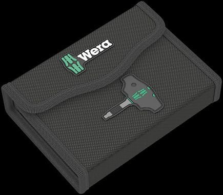 Wera 05057474001, 9 stykker, Sort, Grønn, Stål, Sort, Grønn, 1/4", 452 g, 15,5 cm
