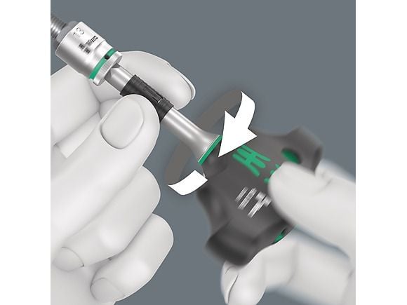 Wera 05057474001, 9 stykker, Sort, Grønn, Stål, Sort, Grønn, 1/4", 452 g, 15,5 cm