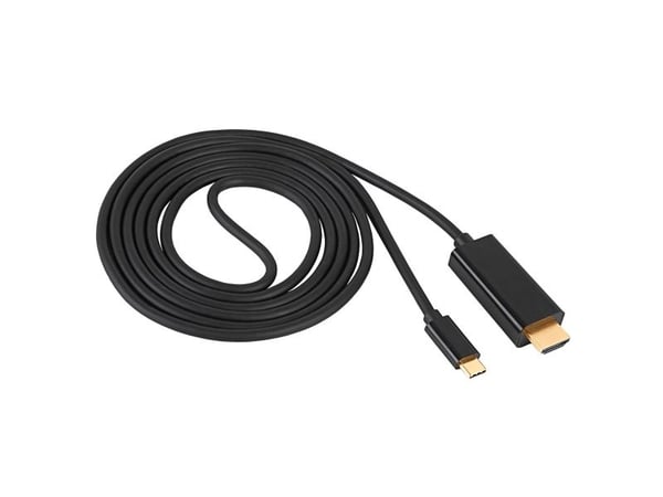 Akyga AK-AV-18, 1,8 m, USB C, HDMI Typ A (standard), Svart
