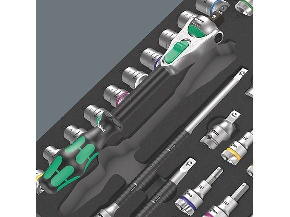 Wera 05150112001, 31 stykker, Sort, Grønn, Stål, Sort, Grønn, 4,68 kg, 40,5 cm, 36 cm