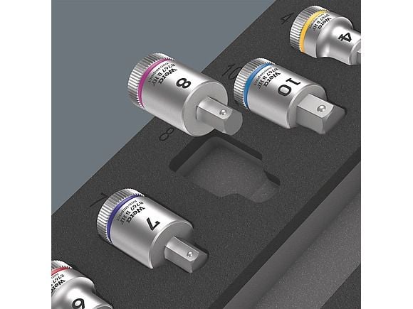 Wera 05150113001, Støpselsett, 3/8", Metrisk, 4,5,6,7,8,10 mm, TX15, TX20, TX25, TX27, TX30, TX40, 392 mm