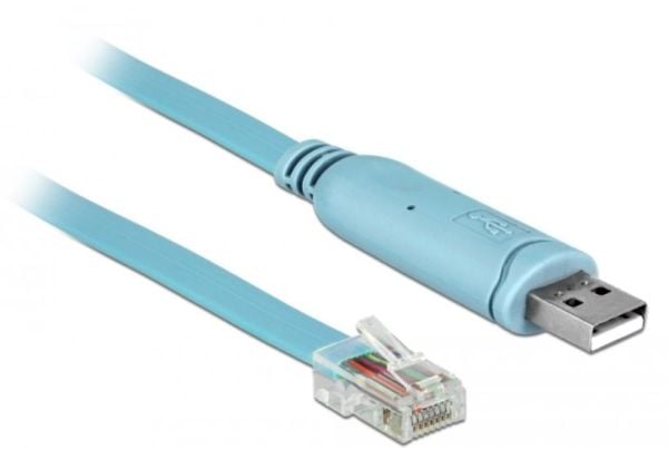 DeLOCK 64185, 2 m, RJ-45, USB A-tyyppi, Uros, Uros, Suora