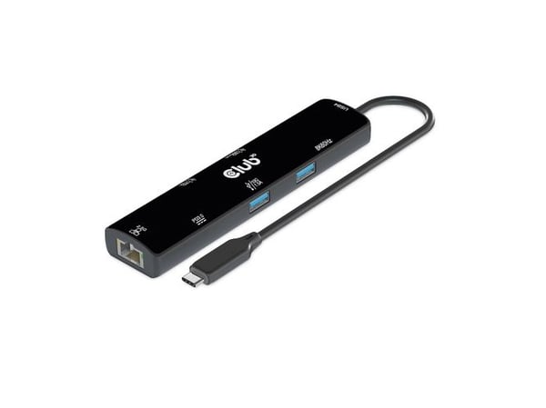 Club 3D 6-in-1 Hub - Dokkingstasjon - for skrivebord, bærbar - USB4 - HDMI - 1GbE