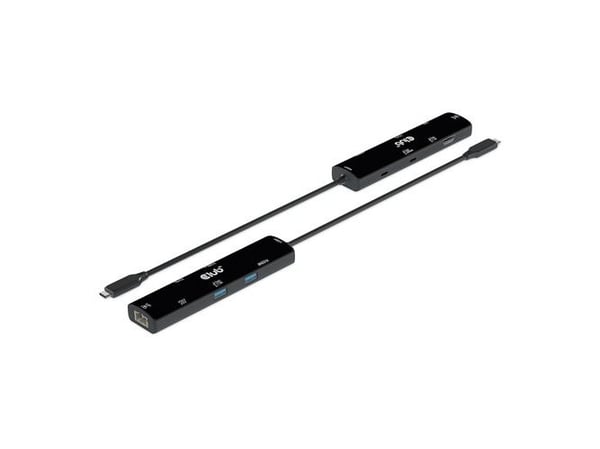Club 3D 6-in-1 Hub - Dokkingstasjon - for skrivebord, bærbar - USB4 - HDMI - 1GbE