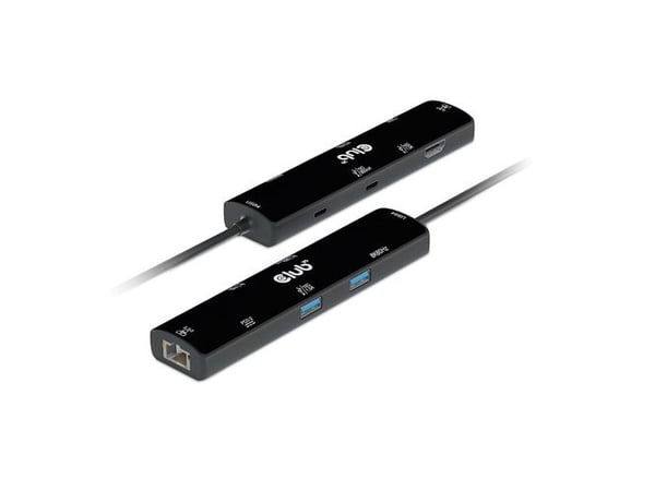 Club 3D 6-in-1 Hub - Dokkingstasjon - for skrivebord, bærbar - USB4 - HDMI - 1GbE