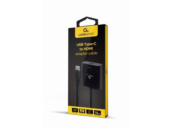Cablexpert - Video adapter - HDMI hunn til USB-C hann - 15 cm - svart - 4K 60Hz støtte